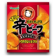 【ヤマヨシ】ポテトチップス新商品【辛ビーフ】秋の夜長に！お酒のおつまみに！の商品画像
