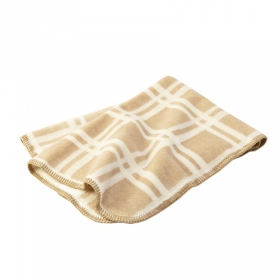 「【オーガニックコットン プリスティン】ブラウンチェックミニブランケット（株式会社アバンティ）」の商品画像