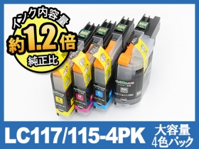 「LC117/115-4PK(4色パック大容量)ブラザー互換インクカートリッジ（株式会社シー・コネクト）」の商品画像