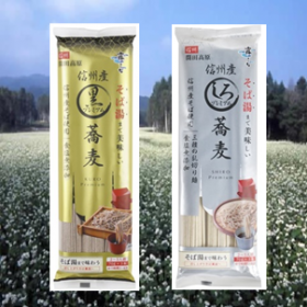 「信州産そば湯まで美味しい蕎麦黒＆しろ（株式会社はくばく）」の商品画像