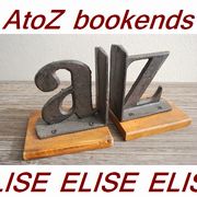 アイアン雑貨　キャストアイアン　ＡｔｏＺブックエンドの口コミ（クチコミ）情報の商品写真