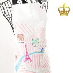 パリジェンヌ　スリムエプロン　＆　ブラック&times;ベビーピンク　ツートンカラーシュシュの口コミ（クチコミ）情報の商品写真