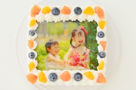 スクエア写真ケーキ　5号　15cmの商品画像
