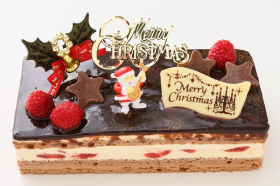 「バニラとチョコの極上ブッシュ・ド・ノエル　18cm&times;9cm（株式会社FLASH PARK）」の商品画像の1枚目