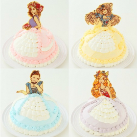 キャラクター＆似顔絵　オーダードールケーキ　チョコレートタイプ　5号の口コミ（クチコミ）情報の商品写真