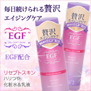 毎日続けられる贅沢エイジングケア　化粧水＆乳液（EGF配合）の商品画像