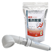 「「重炭酸タブレット10錠」＋「専用シャワーヘッド」（株式会社　ホットアルバム炭酸泉タブレット）」の商品画像