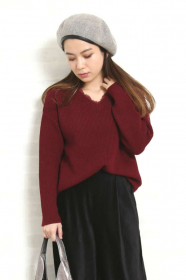 衿ぐりレースアンゴラタッチニットの口コミ（クチコミ）情報の商品写真