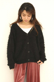 ループヤーンミドル丈カーディガンの商品画像