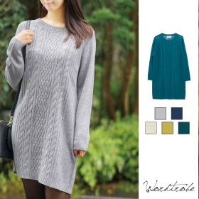 「ケーブル編みゆるニットワンピース（Room Journey（ルームジャーニー））」の商品画像