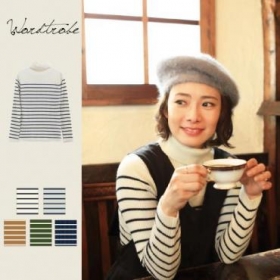 「ボーダーリブタートルネック（Room Journey（ルームジャーニー））」の商品画像