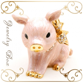 「＜りぼんピッグ＞ ジュエリーボックス（株式会社ピィアース）」の商品画像