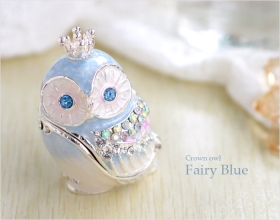 ＜【ネット限定】フクロウ フェアリーブルー＞ ジュエリーボックスの商品画像