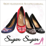 「36-5441　ユニオンジャックモチーフ付きパンプス（株式会社ヤマダ「Sugar Sugar（シュガーシュガー）」）」の商品画像