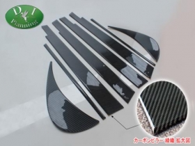 「トヨタ アリスト 160系 カーボンピラー ブラックタイプ バイザー有り用（株式会社エイコー）」の商品画像