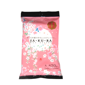 「SA・KU・RAウェットティッシュ（服部製紙株式会社）」の商品画像