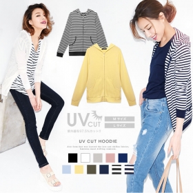 女子の味方★UVカット！フード付きシンプルパーカー《Re：EDIT》の商品画像