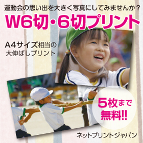 ネットプリントジャパンW6切り/6切サイズプリントの商品画像