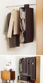 「バッグの出し入れラクラク＆一覧性ＵＰ！吊り下げ式鞄収納棚＊バッグホルダー（収納の巣（株式会社テンネット））」の商品画像