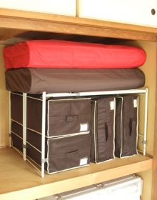 おまとめ買い　押入れの収納効率UP！＊縦横伸縮整理棚　2台セットの商品画像