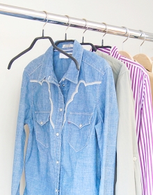 ブラウスやシャツに最適＆襟元をキレイにキープ＊すべらないマワハンガーの商品画像