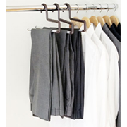 半分折りで滑らないスラックスハンガー＊ストップバー3本入の商品画像