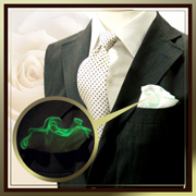 「ホタル糸使用　【蓄光型ラウンドポケットチーフ　】（成和株式会社）」の商品画像