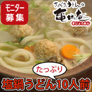 「塩鍋うどんセット10人前（株式会社讃匠（さぬきうどんの亀城庵））」の商品画像