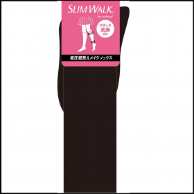 スリムウォークfor school着圧細見えメイクソックスブラック22～24cmの商品画像