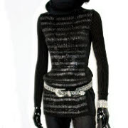 No.5-シャトル&times;ラメ箔ボーダープリントチュニックブラウスの口コミ（クチコミ）情報の商品写真