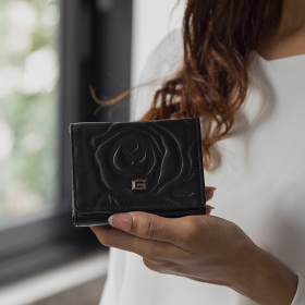 イタリア製 花柄 本革 ミニギャルソンウォレット【GIUDI/ジウディ】の商品画像