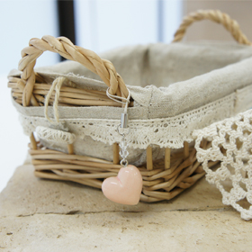 「京焼アロマストラップ／ピンクハート（株式会社フレーバーライフ社）」の商品画像