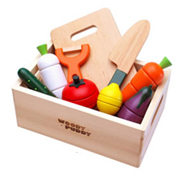 「はじめてのおままごと（木箱入りセット）（木のおもちゃおままごと　ウッディプッディ）」の商品画像