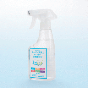 「99.9％水からできたアルカリイオン洗浄水「ミズリーナ」300mlスプレーボトル（有限会社フリースタイルコンサルティング）」の商品画像