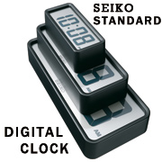 「【F.O.B COOP】SEIKOスタンダード デジタルクロック-BK/12cm（F.O.B COOP）」の商品画像