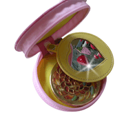 ☆化粧コンパクトケース/ハートミラー付きの口コミ（クチコミ）情報の商品写真