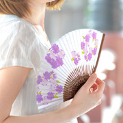 「染骨　紙扇子　さくら／七宝舞（アンジェ web shop）」の商品画像