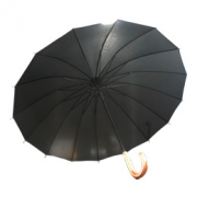 「55cm16本骨ボンジージャンプ和傘(黒)（美・食・住にこだわった健康志向ショップ「オーガニックママ」）」の商品画像