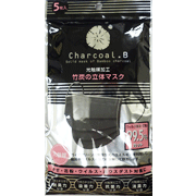竹炭の立体マスク　1袋5枚入（5袋セット）の商品画像
