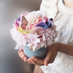 「【2014母の日】メッセージフラワーアレンジメント　シフォンメリアフラワー（株式会社メリアルーム）」の商品画像