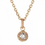 「K10PG ダイヤモンド プチネックレス（株式会社キュー）」の商品画像