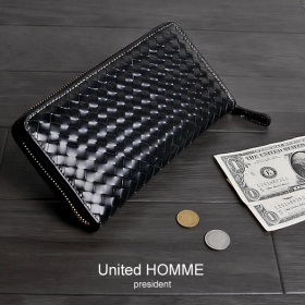 コードバン編み込みラウンドファスナー長財布<ユナイテッドオム・プレジデント>の口コミ（クチコミ）情報の商品写真