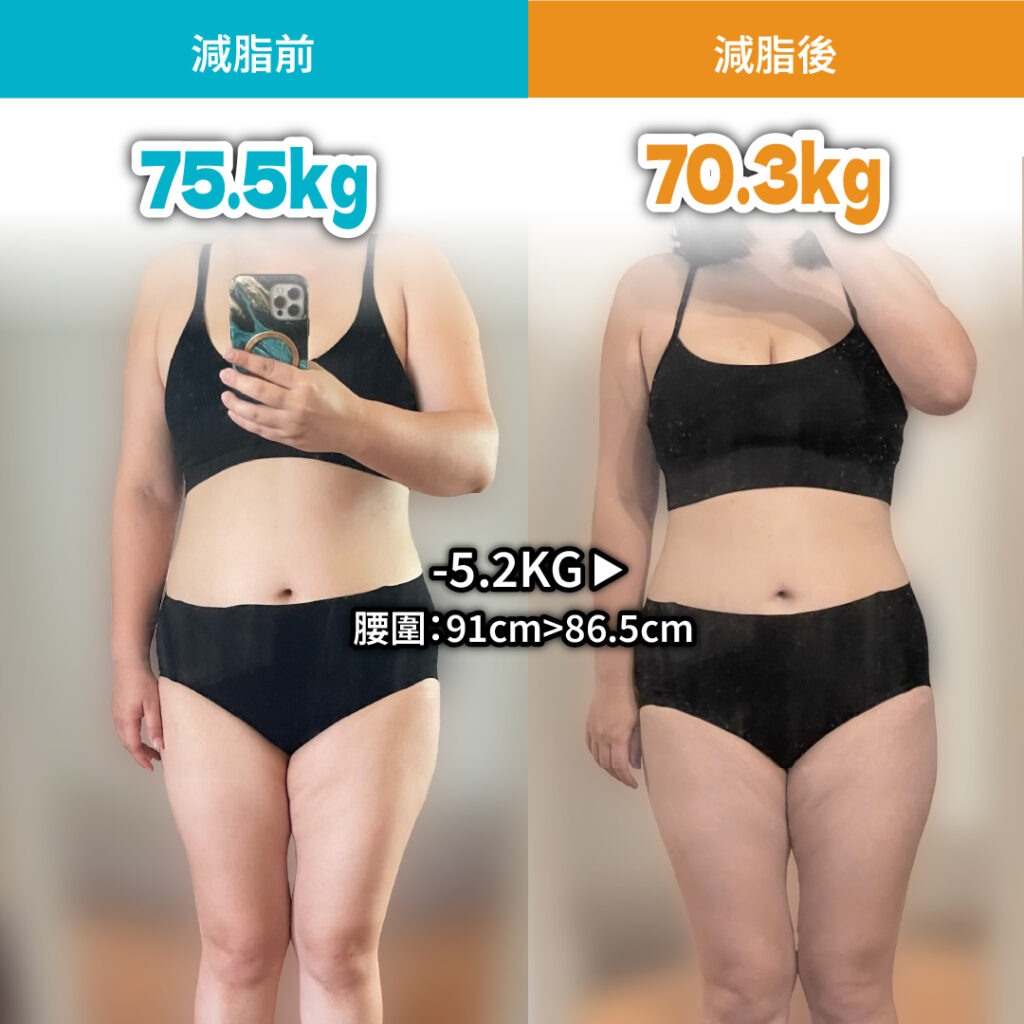 12 週減 5.2 公斤,不只飲食穩定,更學會當自己的營養師! 2 case amy1