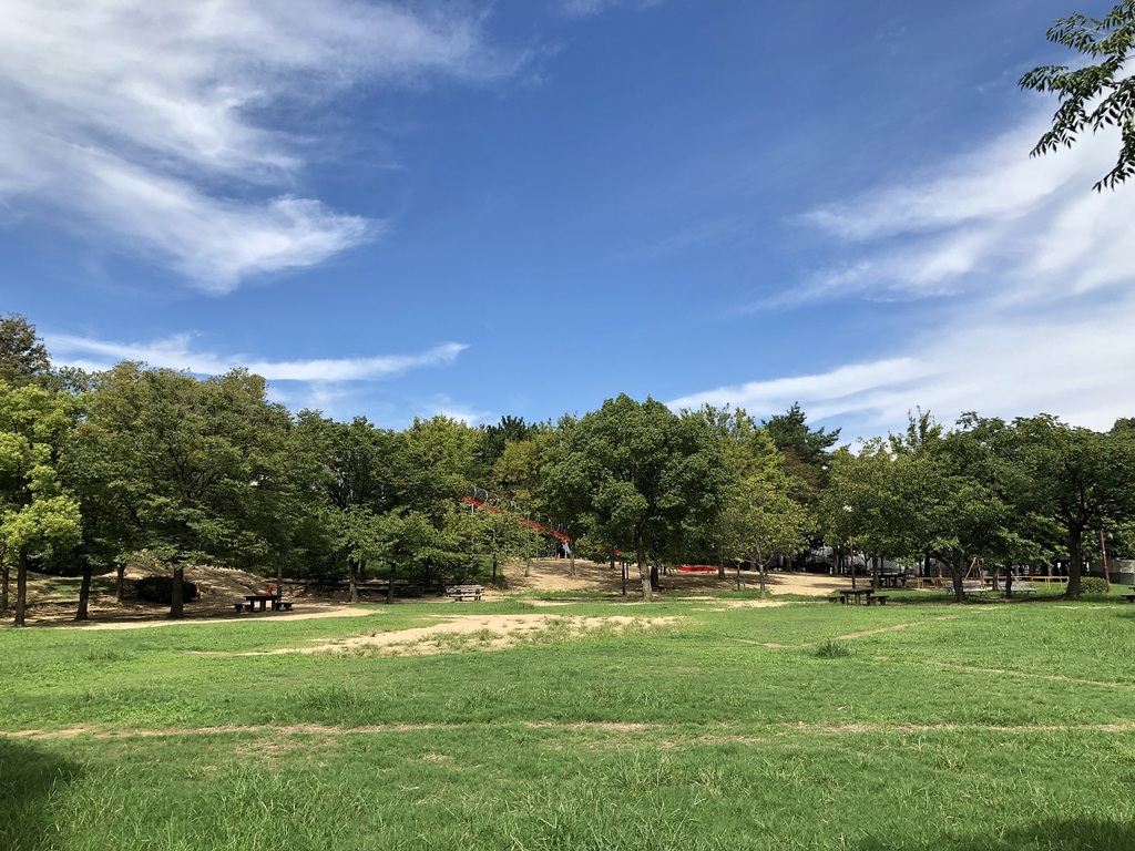広々とした芝生広場(東園)