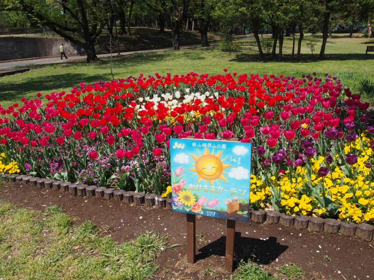 花壇は綺麗に手入れされています