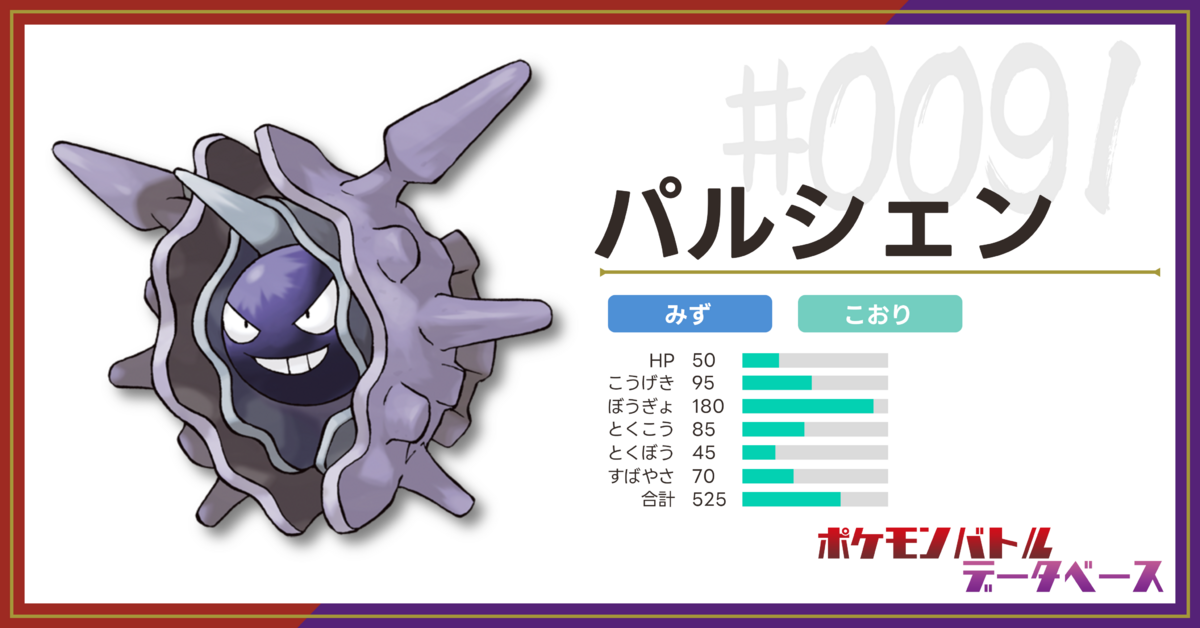 パルシェンの使用率・上位構築・対策（シーズン20・シングル