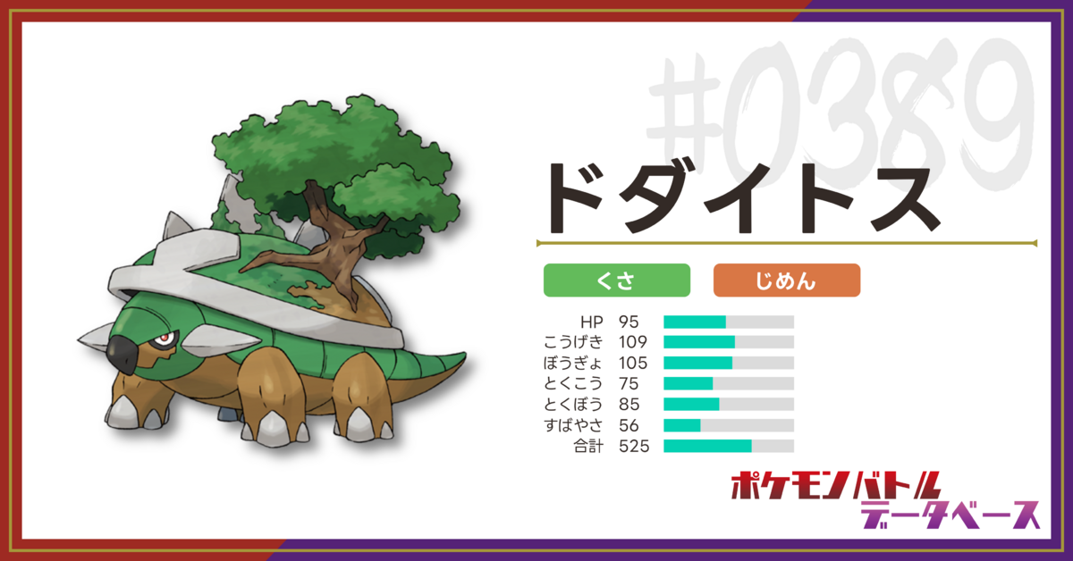 ドダイトスの使用率・上位構築・対策（シーズン11・シングル