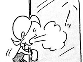 長いガラス拭き/口止め