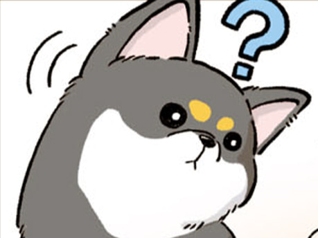 首をかしげる