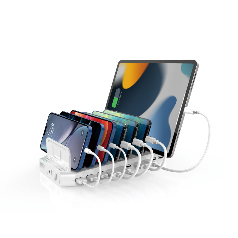 最大8台同時充電可能なUSB急速充電ステーション 最大8台同時充電可能なUSB急速充電ステーション